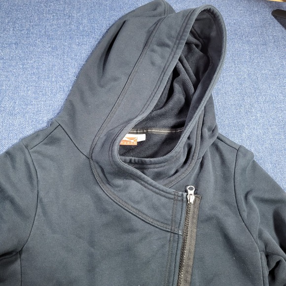 Puma Asymmetrical Zip Hoodie Jacket Navy Blue Women's Size L Sport Lifestyle - Picture 6 of 9